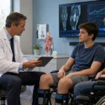 Representative image of a neuromuscular clinic consultation, reflecting Servier’s acquisition of Edgewise Therapeutics’ sevasemten programme and the growing race to develop oral therapies for Becker and Duchenne muscular dystrophy.