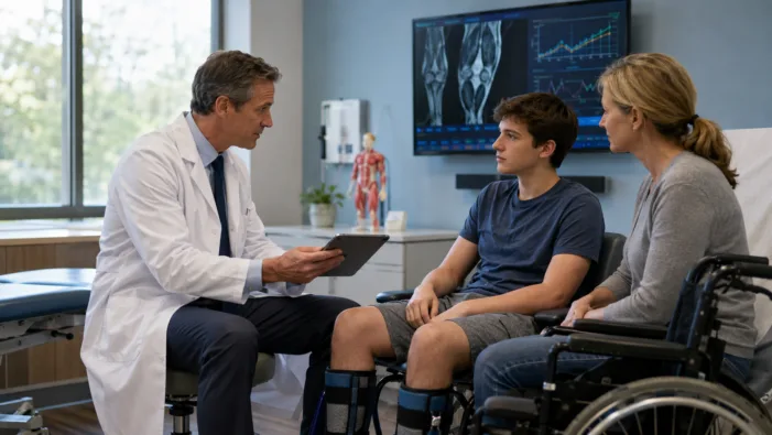 Representative image of a neuromuscular clinic consultation, reflecting Servier’s acquisition of Edgewise Therapeutics’ sevasemten programme and the growing race to develop oral therapies for Becker and Duchenne muscular dystrophy. Can Servier’s $2.65bn Edgewise deal reshape the muscular dystrophy drug race?