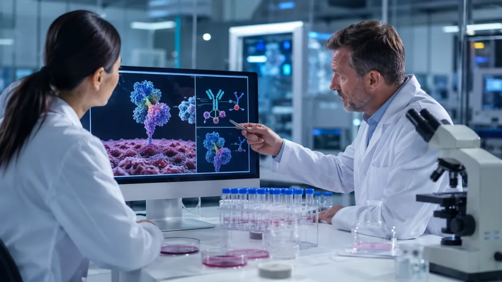 Researchers review targeted cancer-therapy data as Veraxa Biotech develops its BiTAC-ADC platform to improve tumour selectivity and reduce off-target toxicity in antibody-drug conjugates. Representative image.