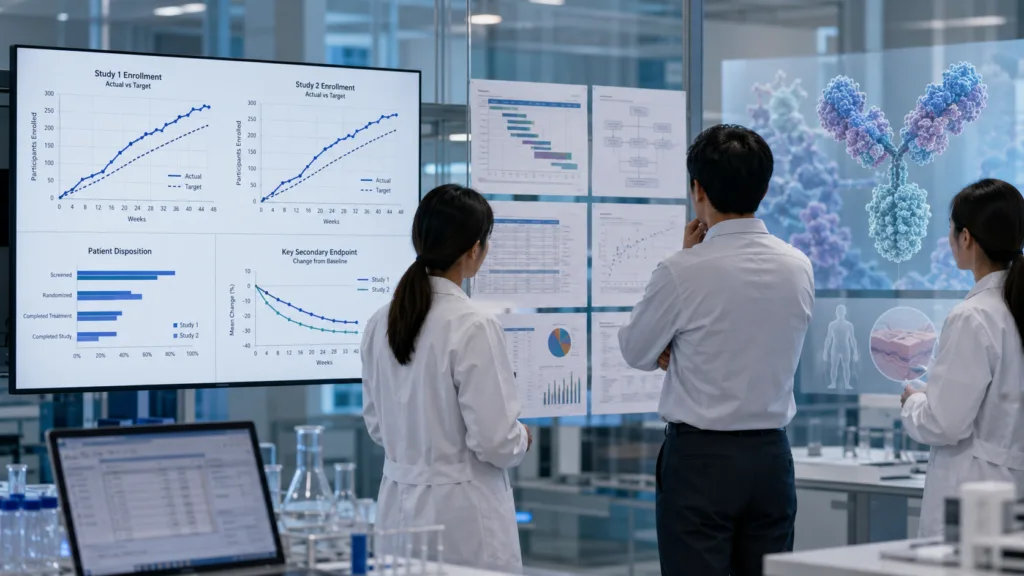 Zura Bio advances tibulizumab after exceeding Phase 2 enrollment targets in hidradenitis suppurativa and systemic sclerosis studies. Representative image.