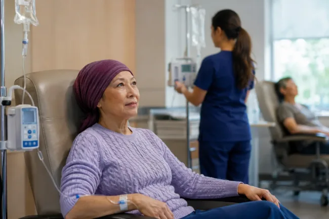 Representative image of a cancer infusion clinic, reflecting Sanofi’s Sarclisa subcutaneous approval in Japan and the shift toward less burdensome multiple myeloma treatment delivery.