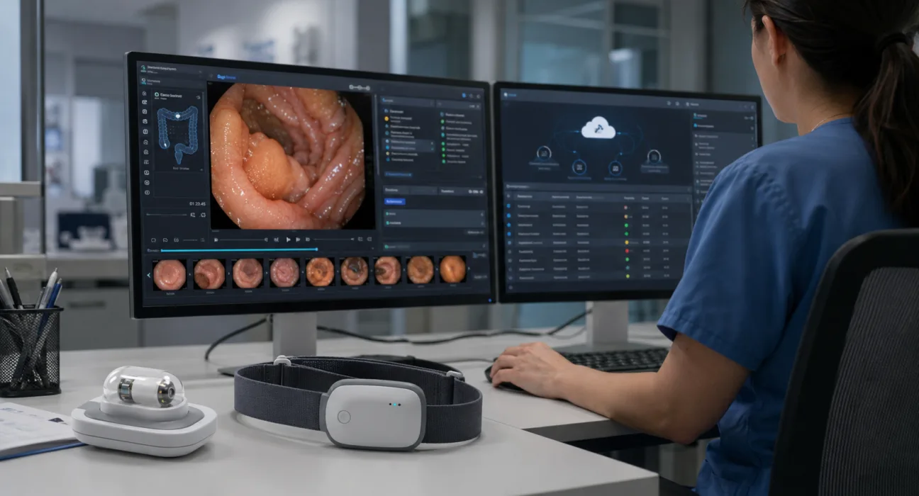 AnX Robotica’s NaviCONNECT cloud platform is designed to connect NaviCam capsule endoscopy studies, AI-assisted image review and multi-site clinical workflows. Representative image.