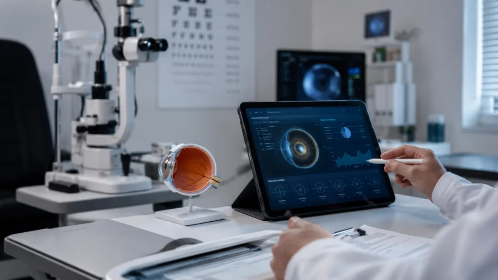 Bausch + Lomb’s Orphia AI-powered digital health platform is designed to support cataract patient education and reduce administrative pressure on ophthalmology practices. Representative image.