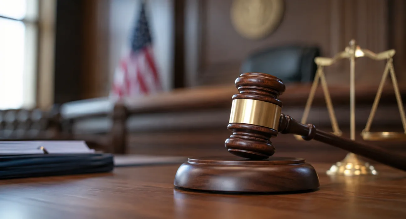 A courtroom gavel symbolises the $4 million Biohaven and Yale University trade secret verdict involving Avilar Therapeutics, RA Capital Management and the MODA protein degradation platform. Representative image.