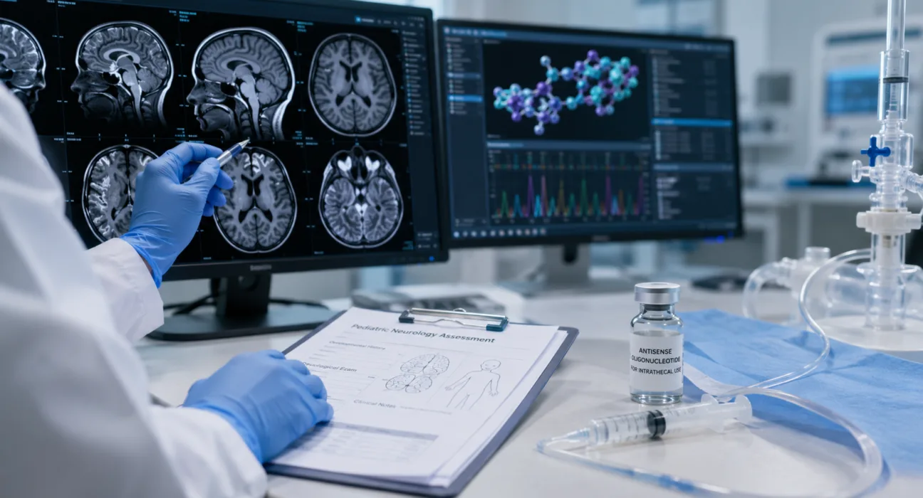 Representative image: A neurological research team reviews brain scans and antisense therapy data as CAMP4 Therapeutics $CAMP prepares to begin the first human CMP-002 trial for SYNGAP1-related disorder.