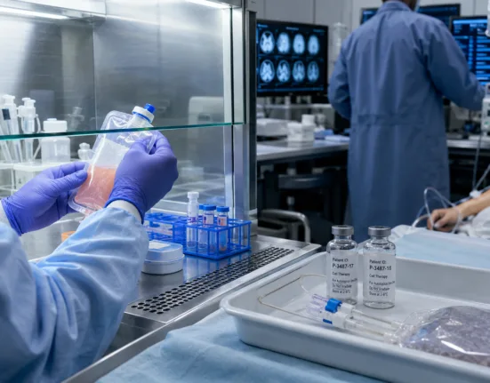 Representative image: Researchers prepare a personalized cancer cell therapy as Diakonos Oncology begins testing DOC1021 in patients with refractory melanoma that progressed after anti-PD-1 immunotherapy.