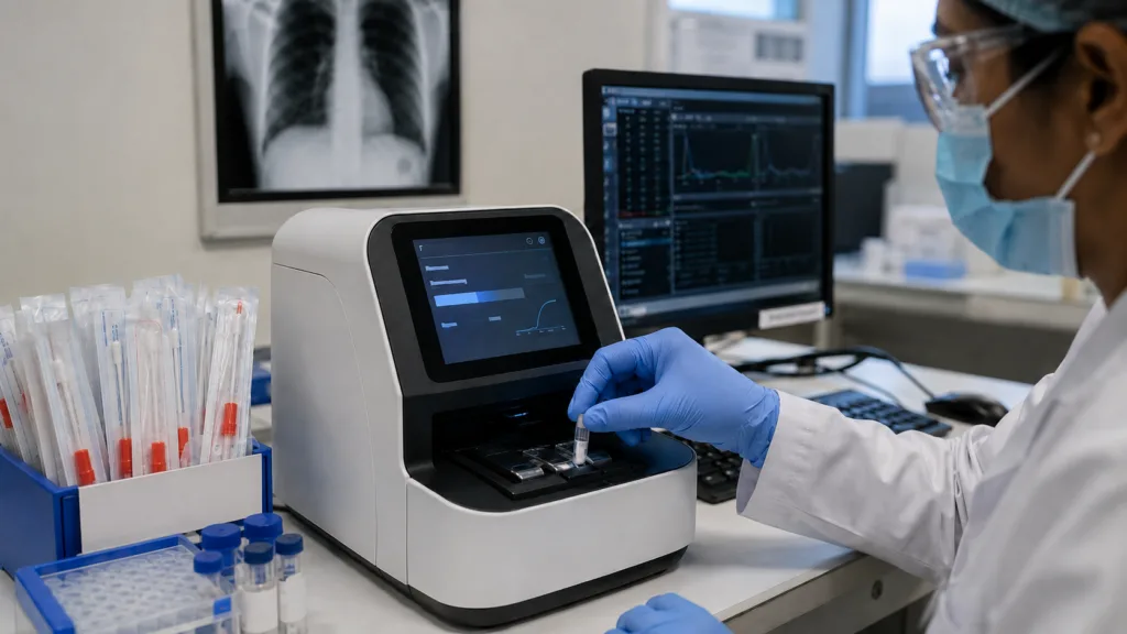 CoSara begins clinical studies in India to evaluate Co-Diagnostics’ rapid PCR-based tuberculosis test, as the partners target faster near point-of-care TB detection. Representative image.