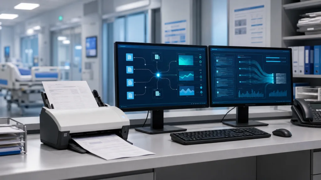 AI-driven healthcare interoperability could help Concord Technologies streamline hospital data exchange, automate document processing and improve patient workflows. Representative image.