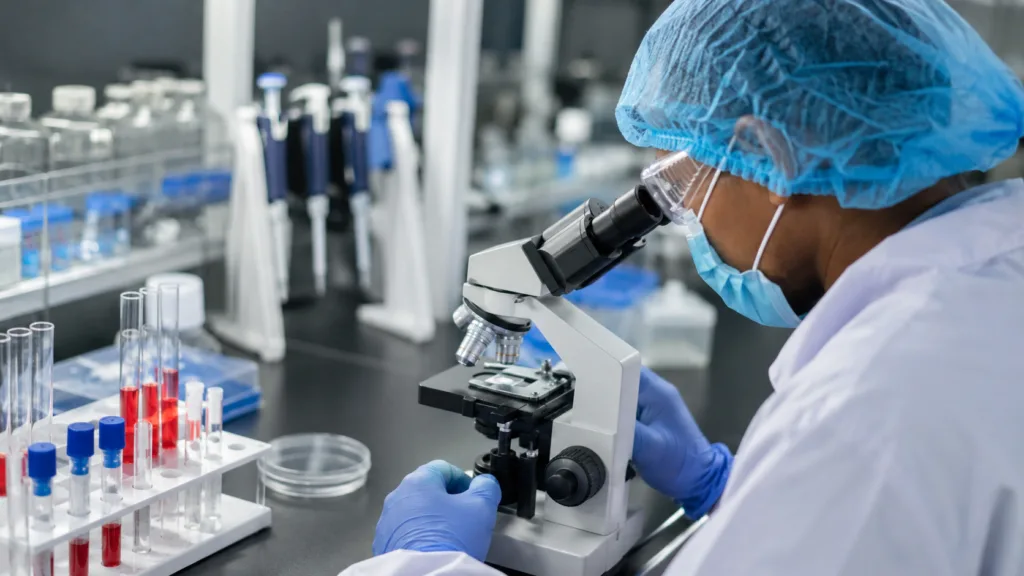 Laboratory research illustrates Decoy Therapeutics’ investigation of D-MAV antiviral candidates after reporting early in vitro activity against Ebola Zaire virus. Representative image.