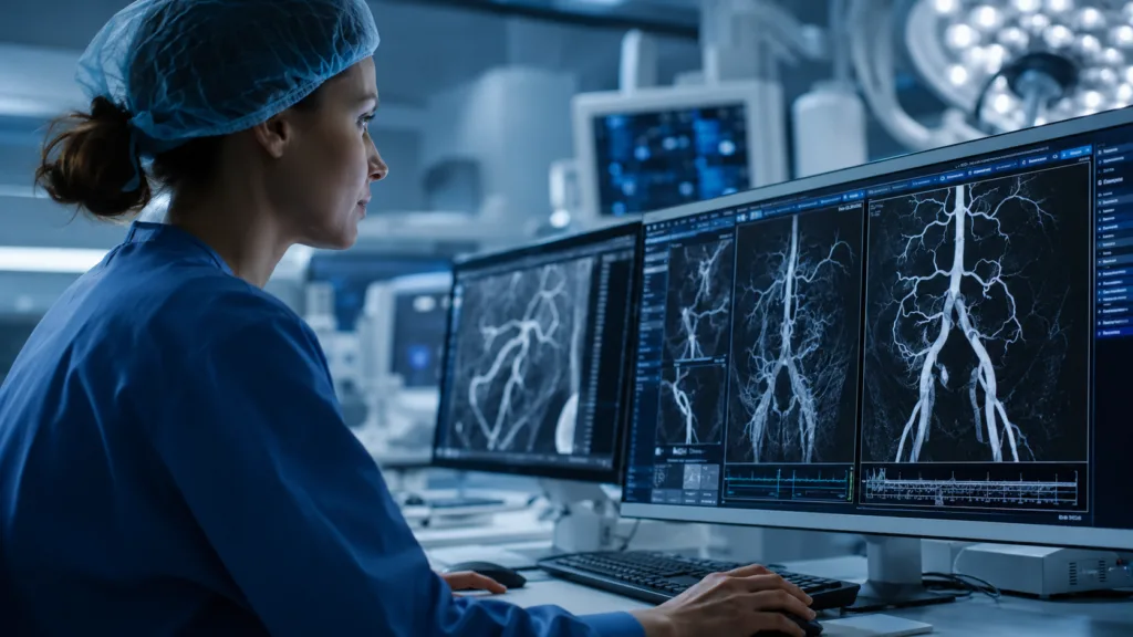 Digital critical care monitoring in a modern hospital setting, reflecting FIZE Medical’s European and UK commercial expansion after CE marking and UKCA certification for the FIZE kUO automated urine output system. Representative image.