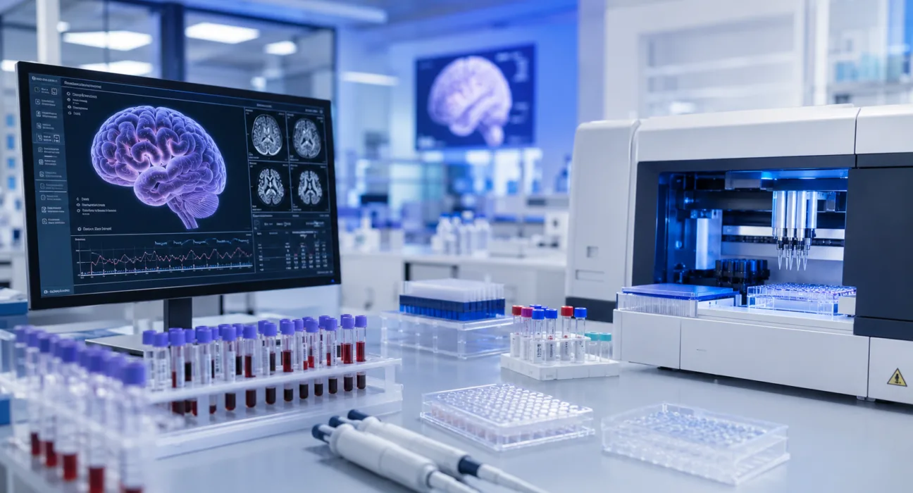 AI-engineered enzymes, automated molecular testing and blood-based Alzheimer’s biomarker analysis illustrate Fapon’s ADLM 2026 strategy to support faster diagnostic development in North America. Representative image.