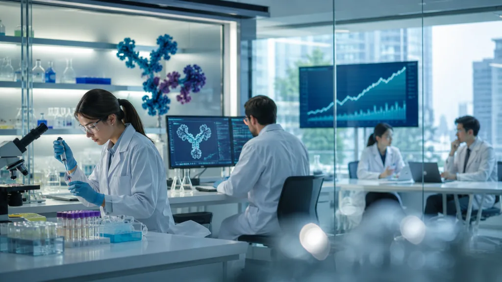 Harbour BioMed’s antibody discovery platforms and global biopharma partnerships are supporting revenue growth and a seventh consecutive profitable half-year, although the company’s full interim results will determine the durability of its earnings momentum. Representative image.