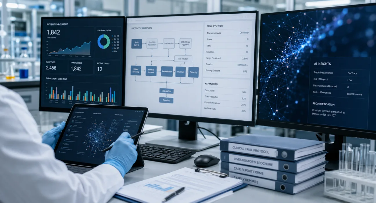 ICON’s collaboration with Anthropic aims to bring Claude-powered artificial intelligence into clinical trial planning, patient enrolment forecasting, protocol optimisation and study monitoring through the Orbis platform. Representative image.