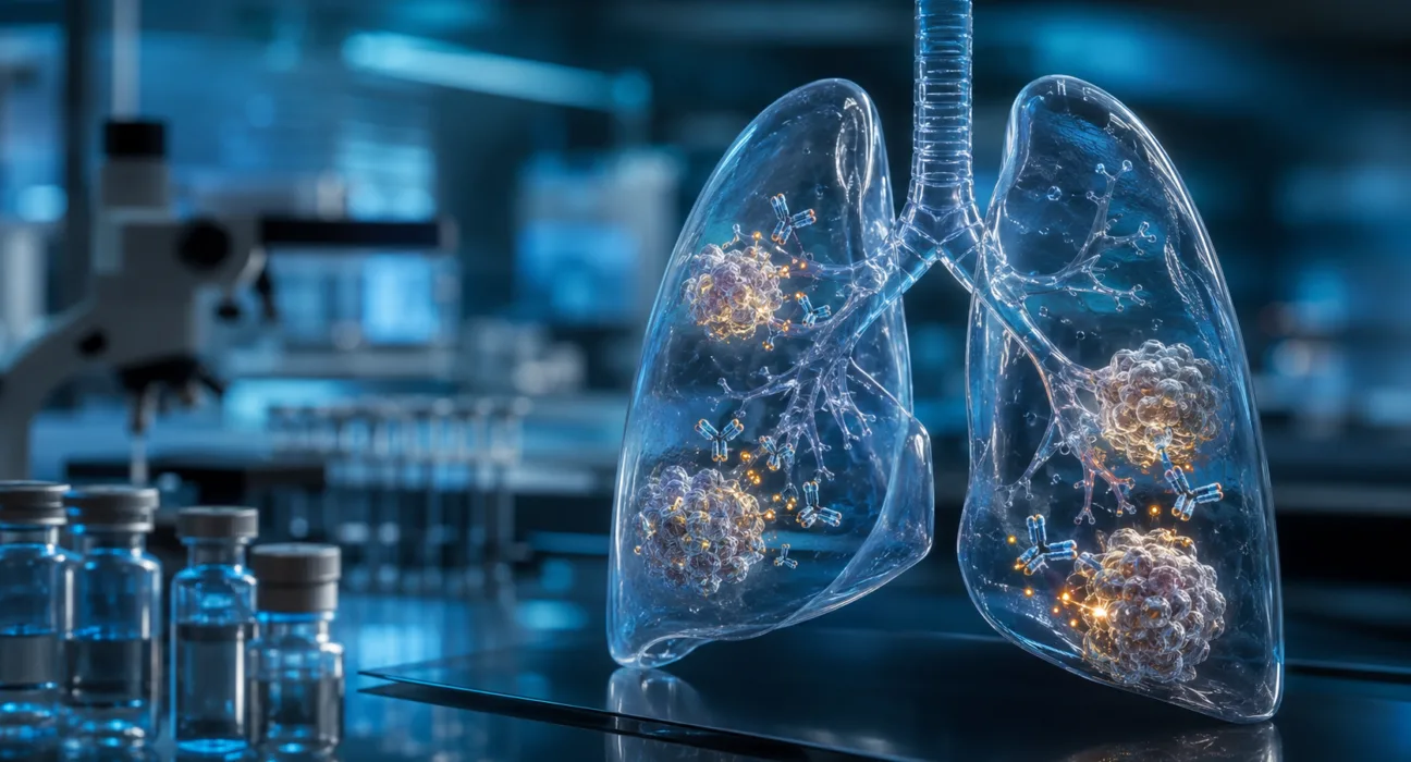 Kelun-Biotech’s sacituzumab tirumotecan plus pembrolizumab met the Phase III PFS endpoint in first-line PD-L1-negative non-squamous NSCLC. Representative image.