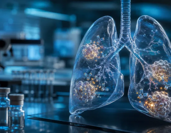 Kelun-Biotech’s sacituzumab tirumotecan plus pembrolizumab met the Phase III PFS endpoint in first-line PD-L1-negative non-squamous NSCLC. Representative image.