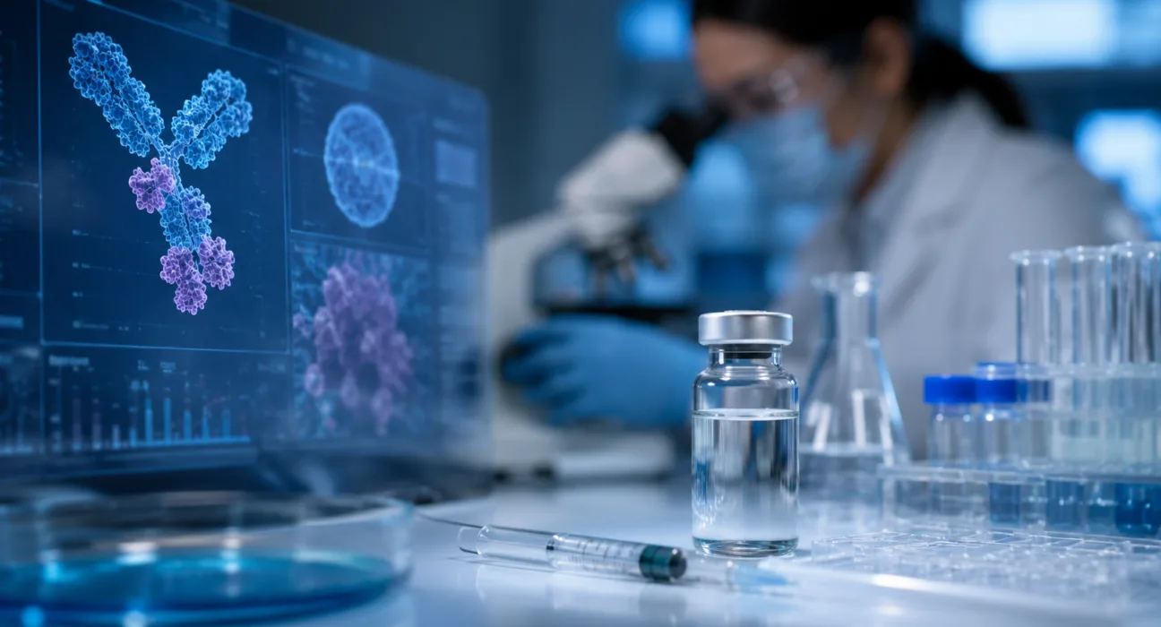 Kelun-Biotech’s investigational dual-payload antibody-drug conjugate SKB565 advances toward Phase 1/2 clinical testing for advanced solid tumors following a China clinical trial notice. Representative image.