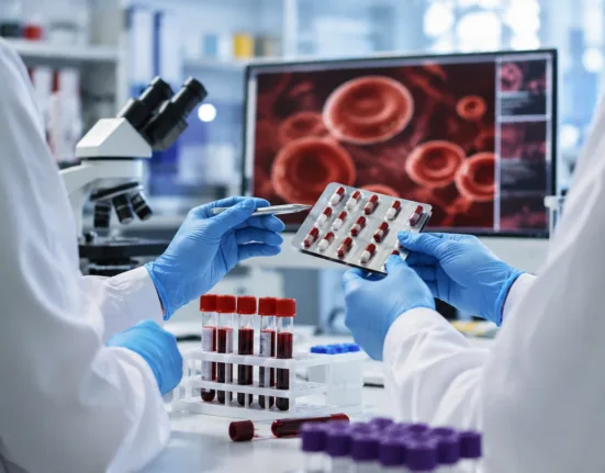 Representative image: Laboratory researchers assess an oral blood disorder therapy as Nuvectis Pharma’s ciprocopan secures China approval for treatment-naive paroxysmal nocturnal hemoglobinuria.