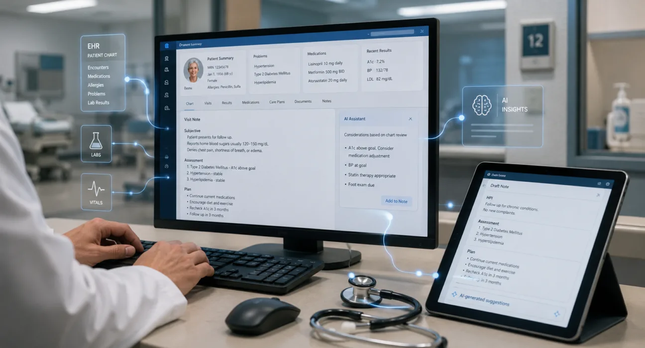 Redox and Lapsi Health are integrating the Keikku clinical AI platform with electronic health record workflows to support connected documentation, clinical data access and digital auscultation. Representative image.