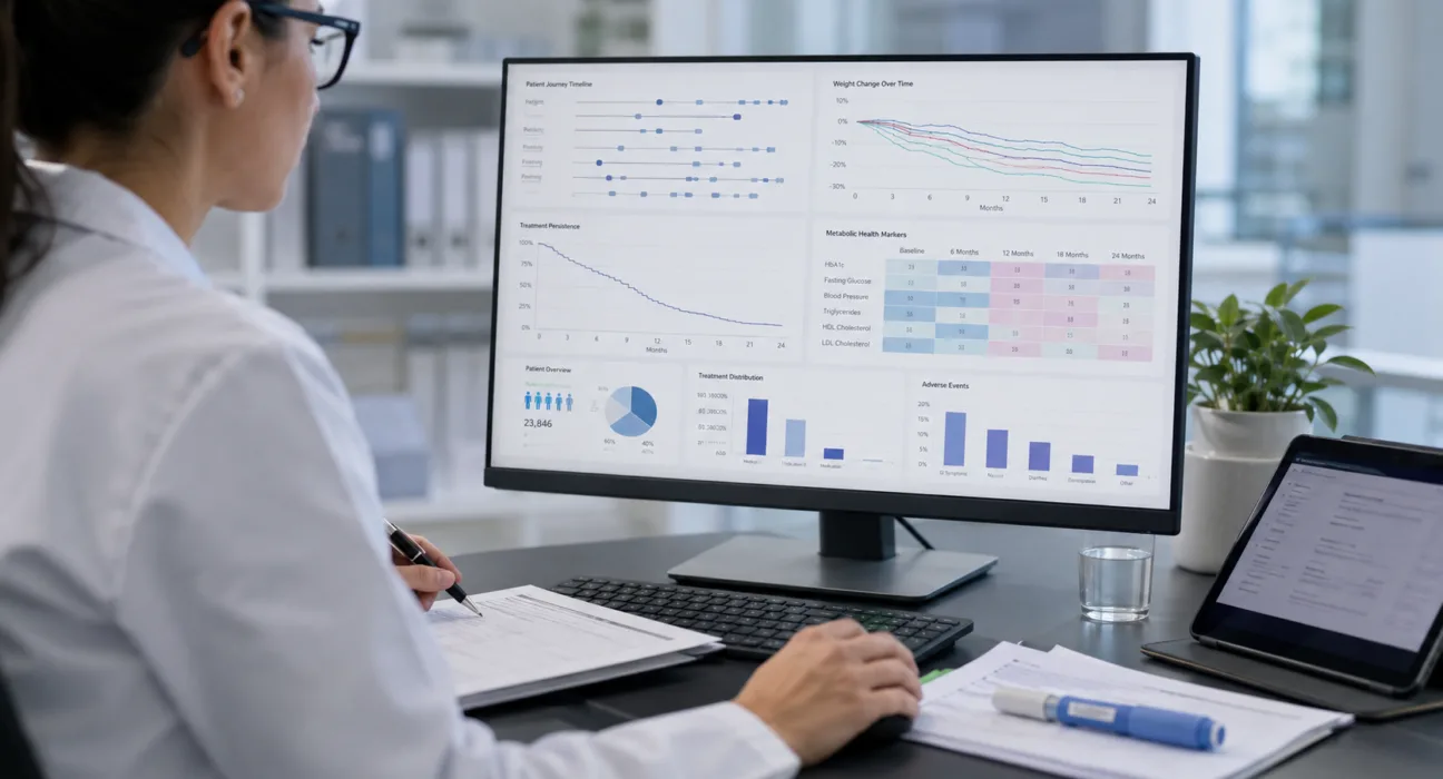 Novellia’s GLP-1 and Metabolic Health Registry aims to track weight outcomes, treatment persistence and coverage disruptions across complex patient journeys, addressing evidence gaps left by traditional healthcare datasets. Representative image.