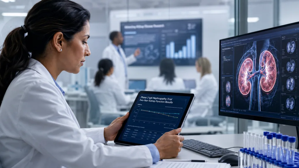 Otsuka’s VOYXACT Phase 3 VISIONARY trial is moving into a decisive stage as two-year eGFR results assess whether sibeprenlimab can preserve kidney function in adults with IgA nephropathy. Representative image.