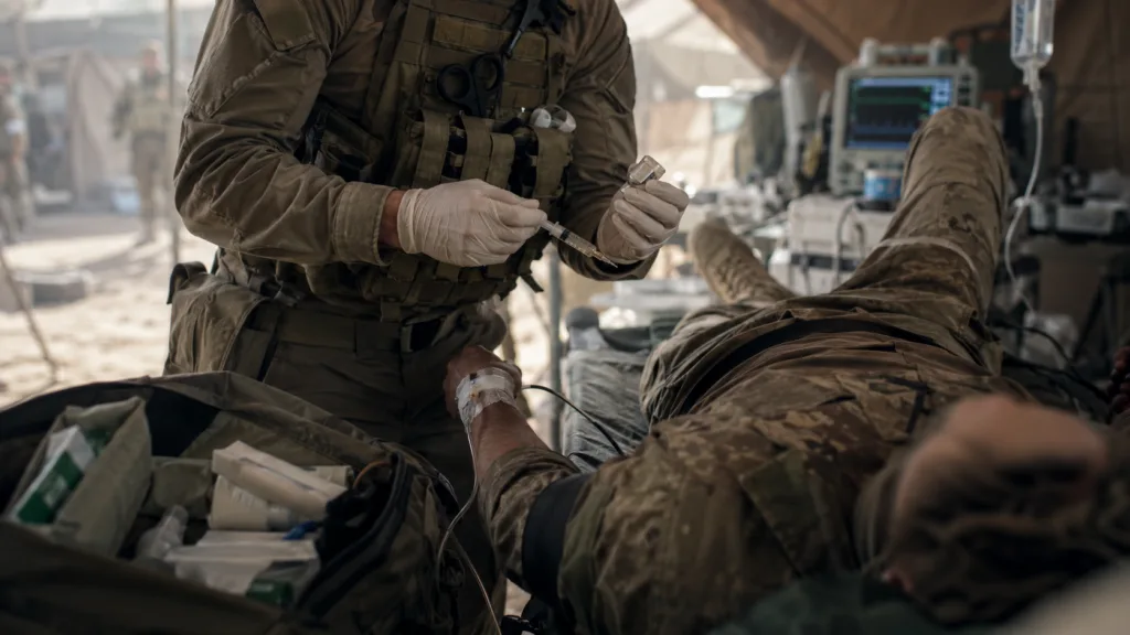 PVP Labs’ investigational Taphalgin pain therapy is being evaluated as a potential battlefield and military surgical-care option, with clinical evidence set for presentation at MHSRS 2026. Representative image.