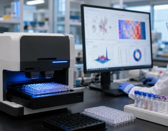 Pictor’s new PictImager targets faster, more practical multiplex protein analysis by combining 96-well assay imaging with automated biomarker data processing for research laboratories. Representative image.
