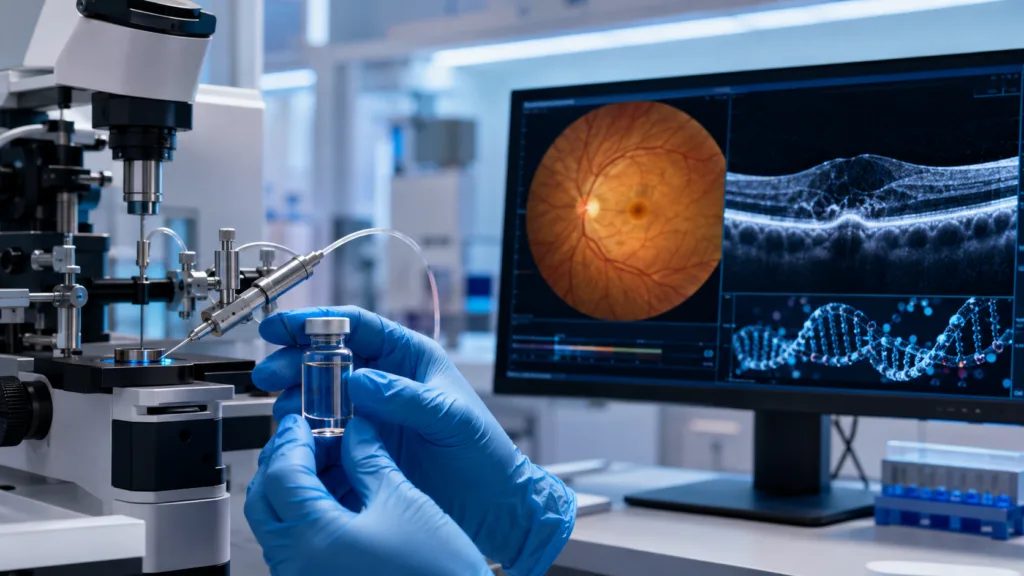 REGENXBIO’s sura-vec gene therapy shows encouraging long-term durability in wet age-related macular degeneration and diabetic retinopathy. Representative image.