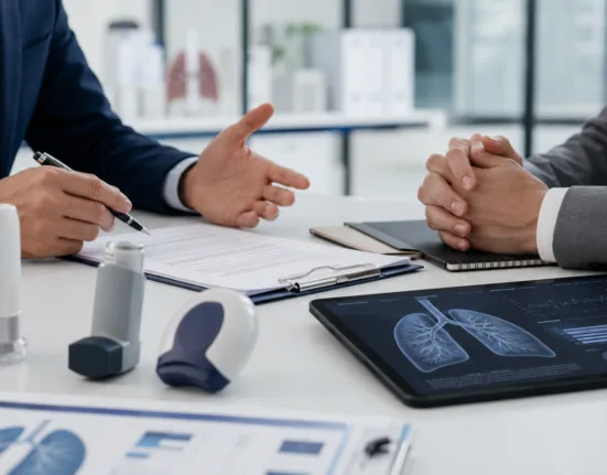 Representative image: Respiratory medicine deal discussion highlighting Sino Biopharmaceutical’s AstraZeneca TQC3721 licensing agreement and expanded GSK inhaler commercialization rights in China.