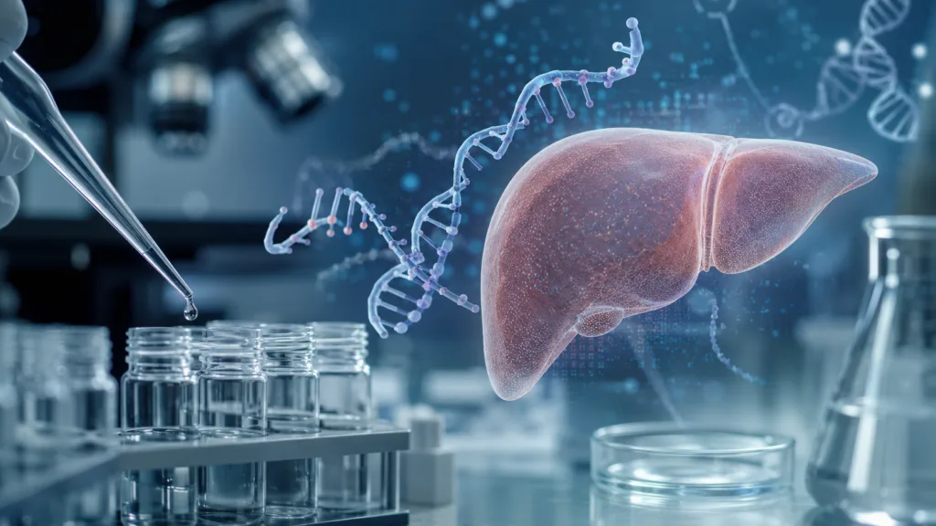 Ribo and Madrigal have advanced their first siRNA drug candidate for MASH into IND-enabling studies, highlighting the growing role of gene-silencing therapies in liver disease treatment. Representative image.