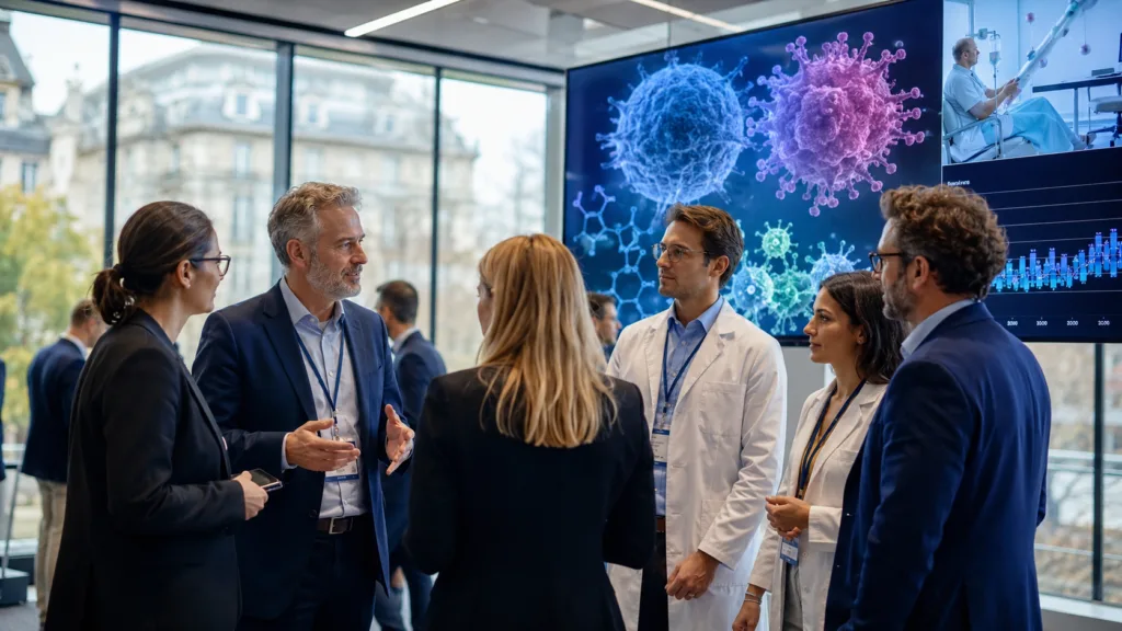 Biotechnology leaders and oncology researchers discuss next-generation cancer therapies as the Society for Immunotherapy of Cancer prepares its European immuno-oncology drug development summit in Lausanne. Representative image.