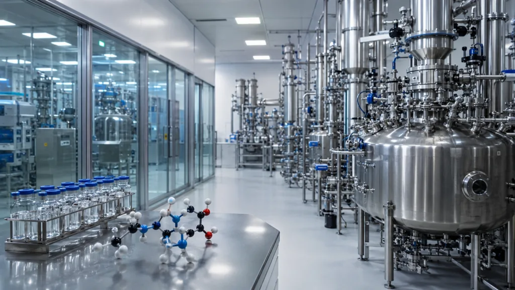 Samsung Biologics’ CHF 1.46 billion offer for PolyPeptide Group targets GLP-1 peptide manufacturing growth and a larger global CDMO network. Representative image.