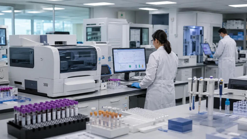 Thermo Fisher Scientific’s ADLM 2026 showcase highlights integrated diagnostic testing, laboratory automation, quality controls and digital workflows designed to support modern clinical laboratories. Representative image.