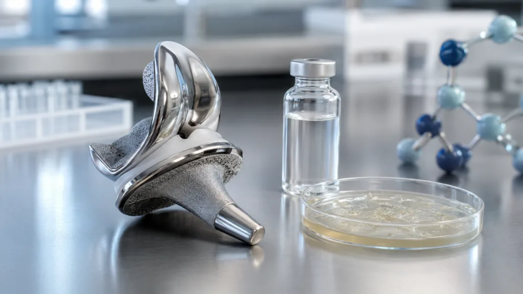 Trellis Bioscience’s $9 million financing supports the Phase 2 trial of calpurbatug, a biofilm-targeting antibody being evaluated for chronic prosthetic joint infections. Representative image.