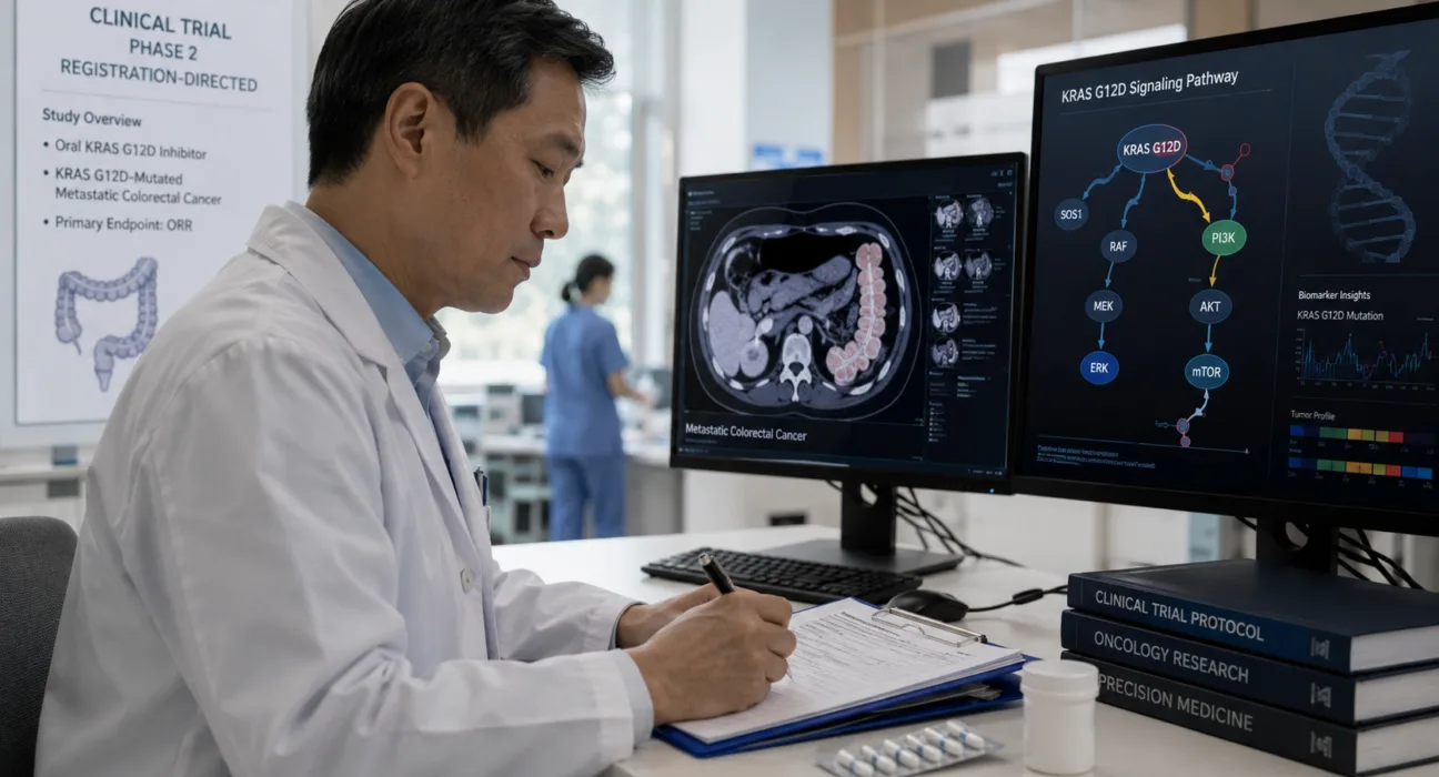 Verastem Oncology has dosed the first patient in the TARGET-D 203 Phase 2 trial evaluating VS-7375 for KRAS G12D-mutated metastatic colorectal cancer, advancing its registration-directed precision oncology programme. Representative image.