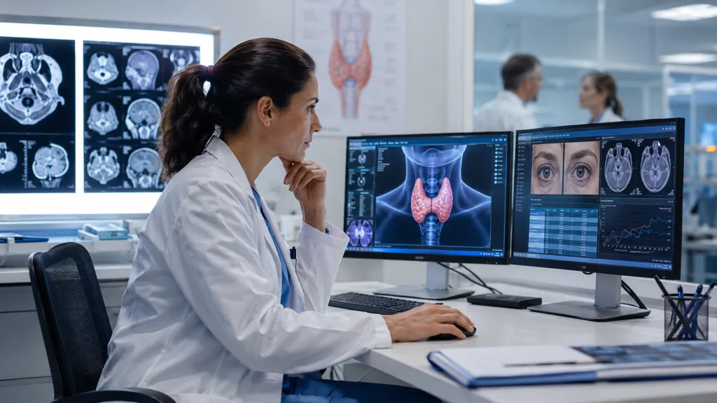 Yarrow Bioscience’s merger with VYNE Therapeutics and the start of Phase 2 dosing for investigational YB-101 place Graves’ disease and thyroid eye disease research at the centre of the newly listed biotechnology company’s strategy. Representative image.