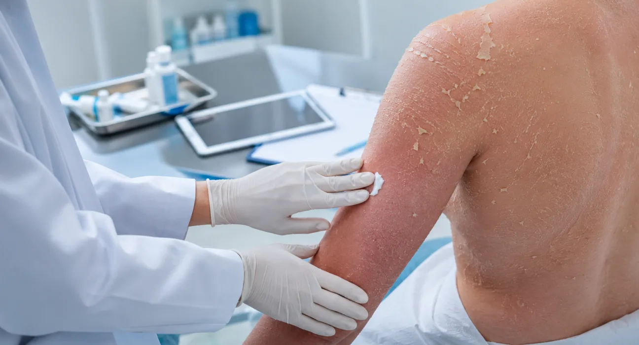 Quoin Pharmaceuticals advances QRX003 toward a Phase 2 trial in generalized inflammatory peeling skin syndrome after receiving U.S. Food and Drug Administration clearance for its investigational new drug application. Representative image.