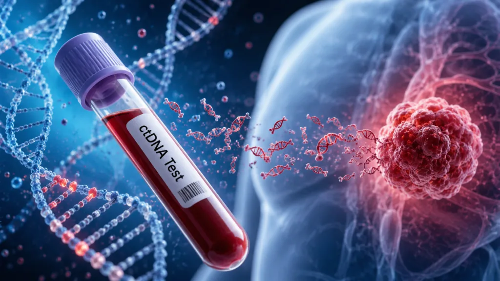 Circulating tumor DNA testing can reveal molecular traces of residual cancer after apparently curative treatment, but the key clinical question is whether acting on that earlier signal can ultimately improve survival. Representative image.