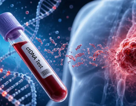 Circulating tumor DNA testing can reveal molecular traces of residual cancer after apparently curative treatment, but the key clinical question is whether acting on that earlier signal can ultimately improve survival. Representative image.