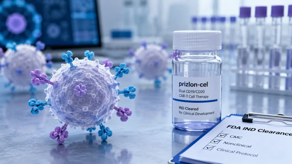 AbelZeta has regained global rights to dual CD19/CD20 CAR-T therapy prizlon-cel and secured FDA IND clearance, supported by early Chinese clinical data reporting a 91.5% response rate. Representative image.