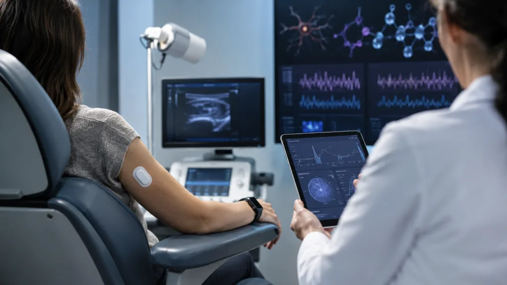 Adaptyx Biosciences and Attune Neurosciences are studying whether wearable molecular sensing and neuromodulation data can help identify objective biomarkers linked to chronic pain and treatment response. Representative image.