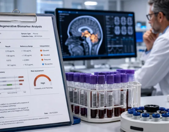 Alzheimer’s blood tests are moving into clinical practice as biomarkers such as phosphorylated tau improve diagnostic accuracy, but assay differences and laboratory quality could determine how widely the technology is trusted. Representative image.