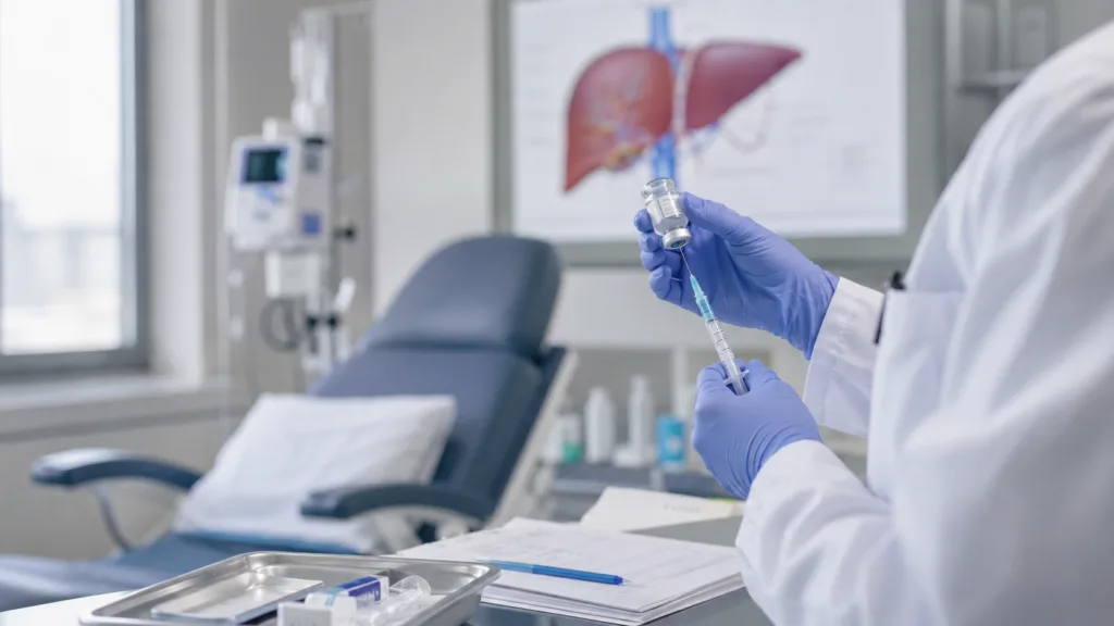 AusperBio’s AHB-171 clinical study marks the first patient dosing of its investigational liver-targeted siRNA candidate for chronic hepatitis B, expanding the company’s pursuit of a functional HBV cure. Representative image.