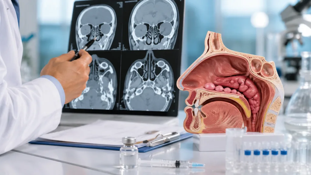 Belenos Biosciences’ BEL512 has delivered positive Phase 2 results in chronic rhinosinusitis with nasal polyps, supporting further development of the long-acting bispecific antibody as the company prepares for Phase 3 testing. Representative image.