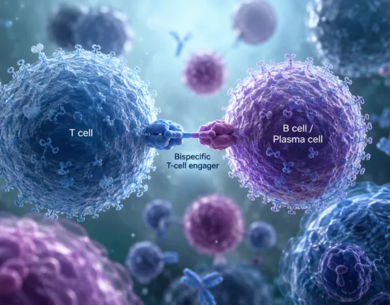 Bispecific T-cell engagers originally developed for blood cancers are being repurposed to eliminate pathogenic B cells and plasma cells in severe autoimmune diseases, raising the possibility of CAR-T-like immune reset without the complexity of individualized cell manufacturing. Representative image.