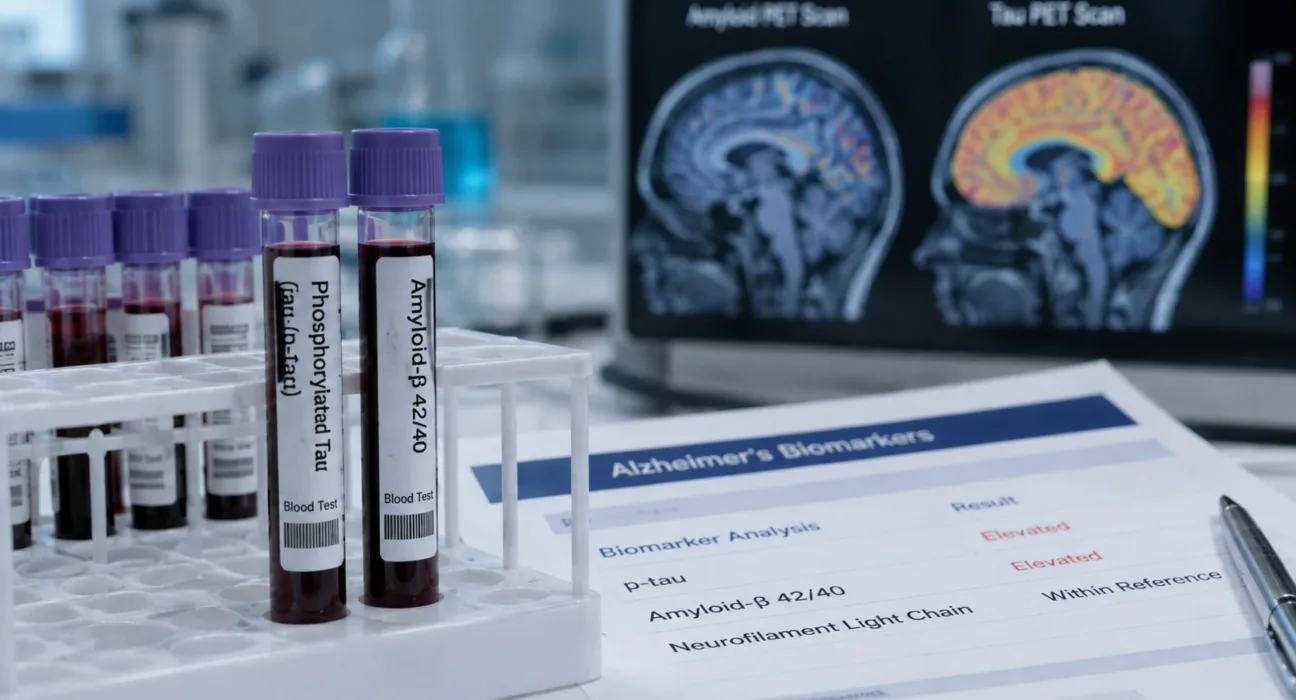 Alzheimer’s blood tests measuring phosphorylated tau and amyloid-related biomarkers can detect Alzheimer’s-associated brain pathology with high accuracy, potentially reshaping diagnostic pathways while raising an important distinction between biomarker detection, population screening and a complete dementia diagnosis. Representative image.