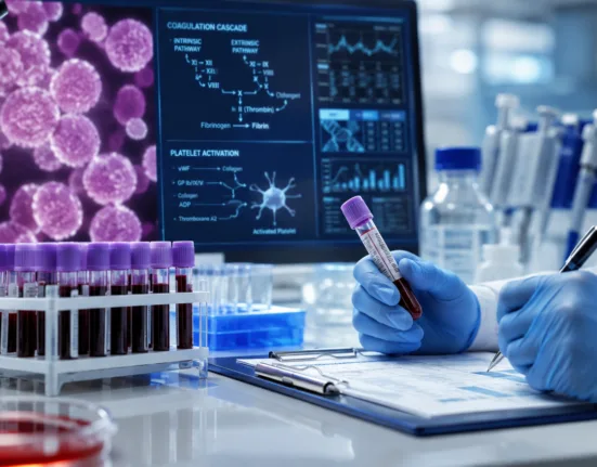 A representative image illustrating Hemab Therapeutics’ sutacimig research as the once-weekly therapy moves toward a pivotal Phase 3 trial after sustained reductions in bleeding among patients with Glanzmann thrombasthenia.