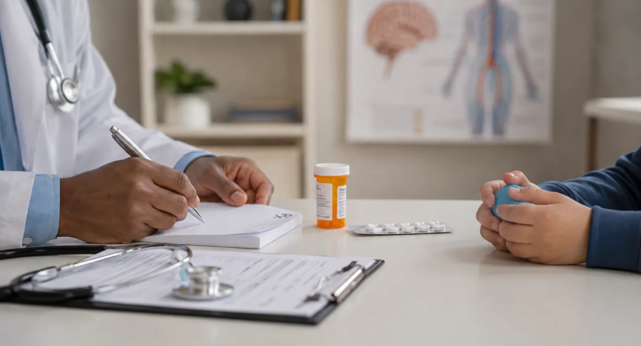 A representative image illustrating Teva Pharmaceutical Industries’ ecopipam program as the FDA grants Priority Review for the investigational pediatric Tourette syndrome treatment following positive Phase 3 relapse-prevention data.