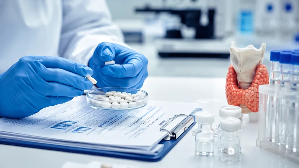 A representative image illustrating Septerna Inc.’s SEP-479 research as the investigational oral PTH1R agonist shows a three-to-four-day half-life in Phase 1, supporting once-daily dosing for hypoparathyroidism.