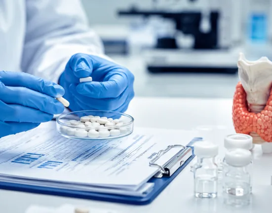 A representative image illustrating Septerna Inc.’s SEP-479 research as the investigational oral PTH1R agonist shows a three-to-four-day half-life in Phase 1, supporting once-daily dosing for hypoparathyroidism.