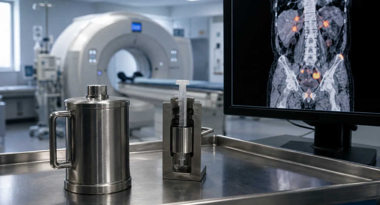 FDA approves Novartis Pluvicto for earlier treatment of PSMA-positive metastatic prostate cancer, expanding radioligand therapy into first-line care. Representative image.